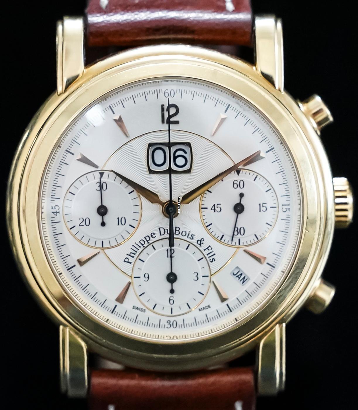 Philippe Du Bois & Fils Chronograph Grande Date Jahreskalender 18K. Gelbgold Limited Edition 300 Stk.