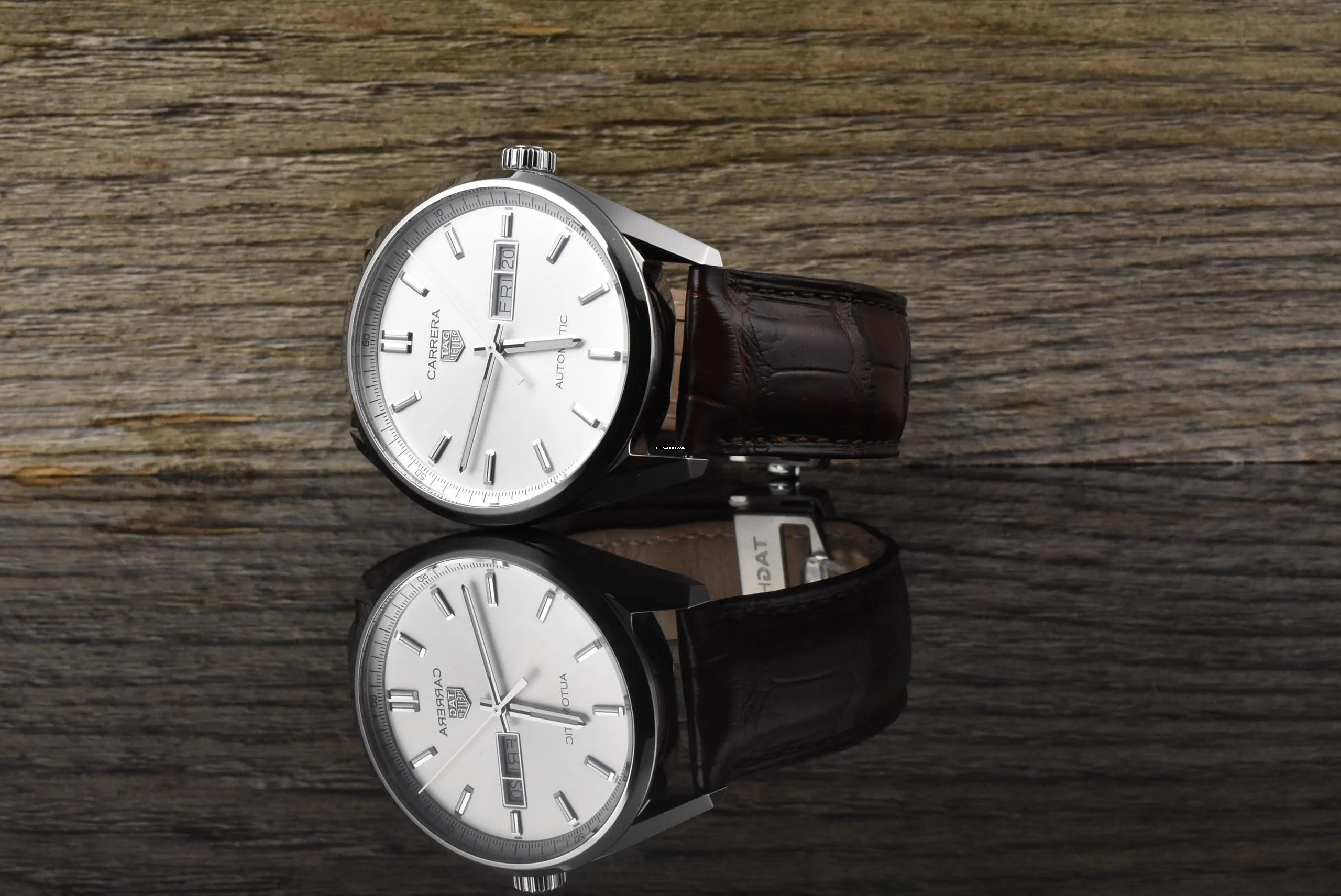 TAG Heuer Carrera Calibre 5 Date Day Silver Dial Automatik - Full Set 2024