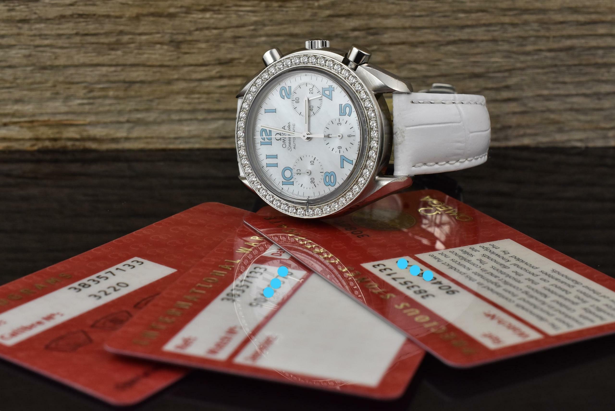 Thumbnail von Omega Speedmaster Reduced MOP Dial / Diamond Bezel Automatik - Full Set