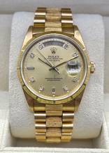 Thumbnail von Rolex Day-Date 36 Double Quick N Serial 1992 Top condition long bracelet BARK champagne DIAMOND DIAL
