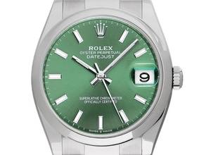 Thumbnail von Rolex Datejust 36 Ref.126200 2023 Full Set wie Neu Datejust Green Dial