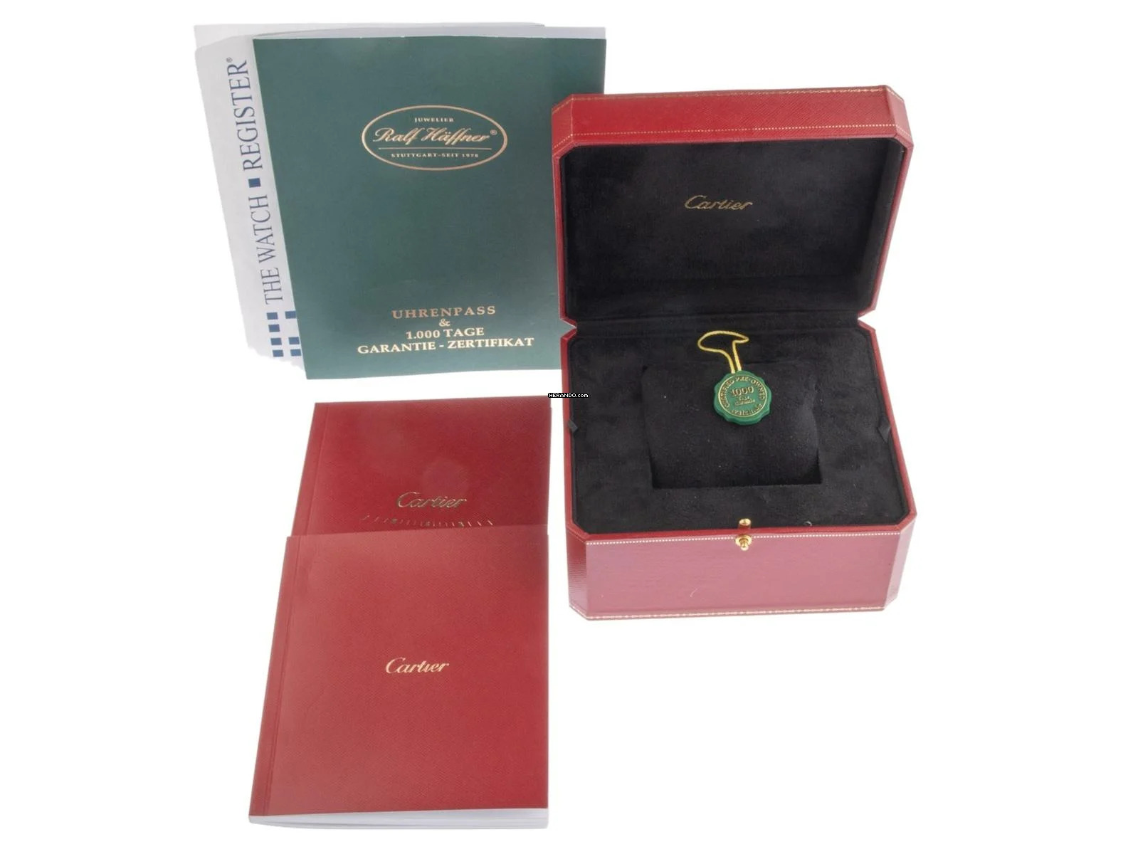 Thumbnail von Cartier Tank Américaine Ref.2489 2002 Full Set wie Neu Vintage Tank Americaine PM Kleines Modell 18kt Weißgold Krokoleder Faltschließe