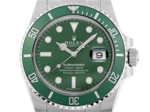  Rolex Submariner Date LV Hulk Ref.116610LV 2012 Full Set wie Neu Vintage Submariner Date LV Hulk Green Dial 