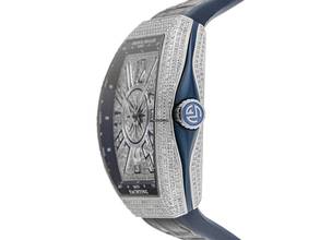 Thumbnail von Franck Muller Vanguard Blue Yachting Ref.V45SCDT 2021 Full Set Neu Vanguard Blue Yachting Diamanten 12,00ct Kautschuk Krokoleder Faltschließe