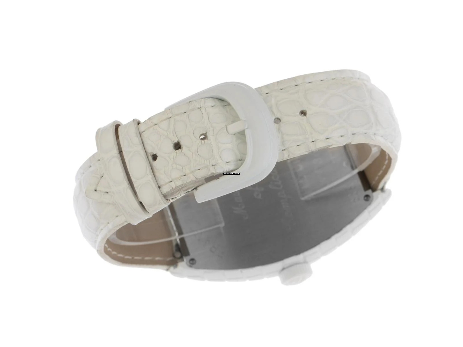 Thumbnail von Franck Muller Cintrée Curvex Croco WHT CRO Ref.8880 SC WHT CRO 2020 Full Set sehr gut Vintage Cintree Curvex White Croco Krokoleder