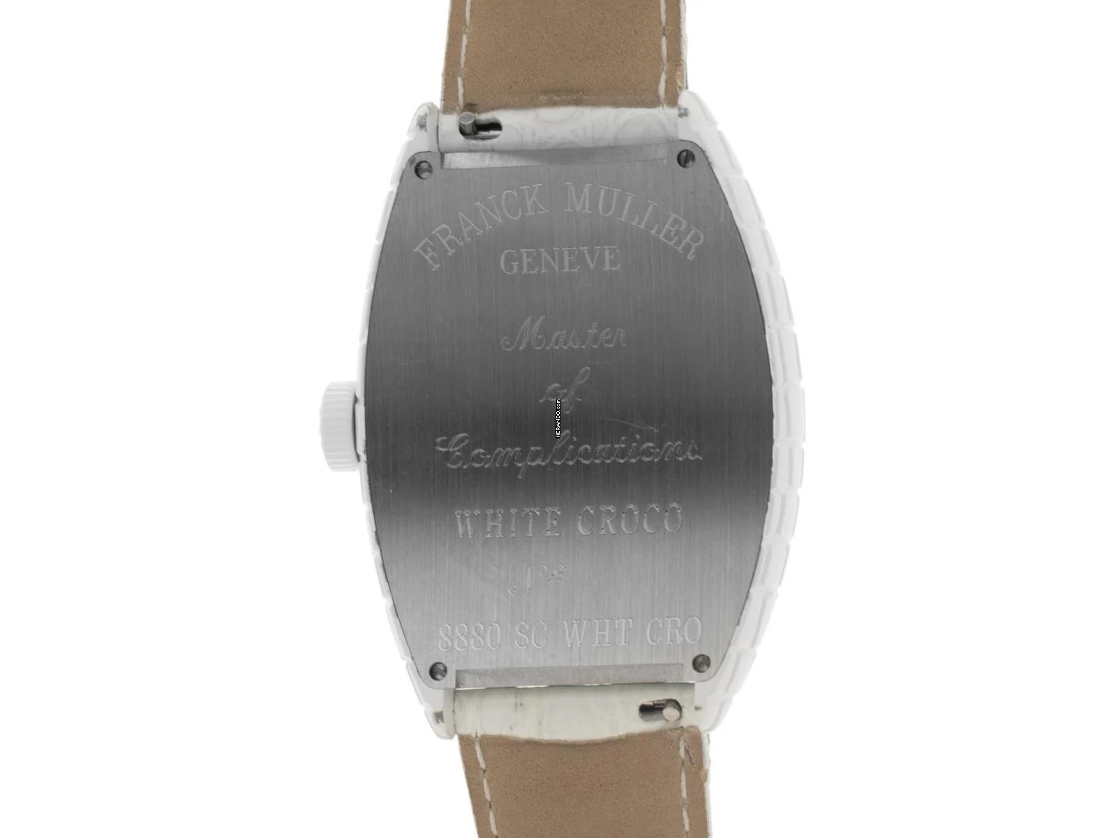 Thumbnail von Franck Muller Cintrée Curvex Croco WHT CRO Ref.8880 SC WHT CRO 2020 Full Set sehr gut Vintage Cintree Curvex White Croco Krokoleder