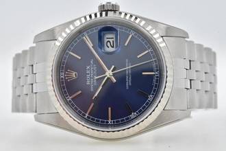 Thumbnail von Rolex Datejust 36 Oyster Perpetual Datejust 16234 Blue Dial Rolex Service 10/2025 LC400