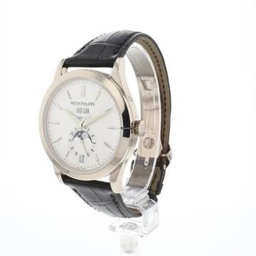  Patek Philippe Annual Calendar White Gold Silver Dial 
