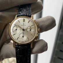Thumbnail von Zenith Stellina chronograph Tricompax caliber 146H yellow gold 18KT 1955’s