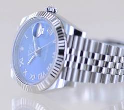 Thumbnail von Rolex Datejust 41 Stahl Jubiléband Azzuro blue roman Dial 41mm B+P Top