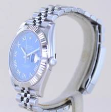 Thumbnail von Rolex Datejust 41 Stahl Jubiléband Azzuro blue roman Dial 41mm B+P Top