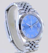 Thumbnail von Rolex Datejust 41 Stahl Jubiléband Azzuro blue roman Dial 41mm B+P Top
