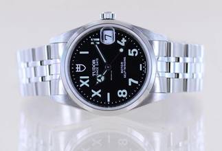 Thumbnail von Tudor Prince Oysterdate 32mm Lady black California Dial Stahl rar NOS ungetragen