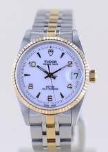 Thumbnail von Tudor Prince Oysterdate 32mm Lady white roman Dial Stahl-Gold selten NOS ungetragen