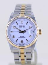 Thumbnail von Tudor Prince Oysterdate 32mm Lady white roman Dial Stahl-Gold selten NOS ungetragen
