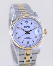Thumbnail von Tudor Prince Oysterdate 32mm Lady white roman Dial Stahl-Gold selten NOS ungetragen