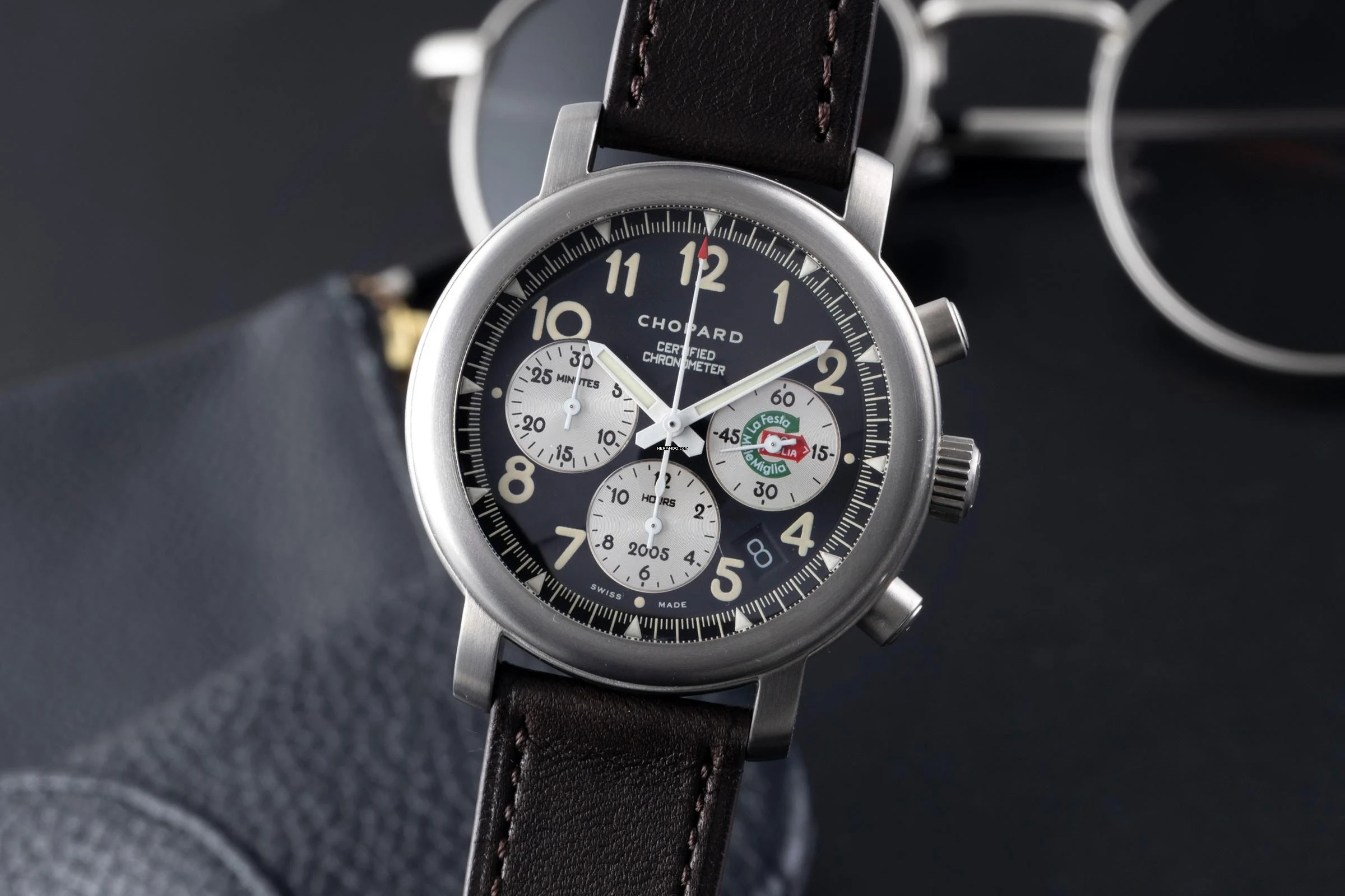 Thumbnail von Chopard Mille Miglia Chronograph Automatik Titan Herrenuhr Ref. 8407