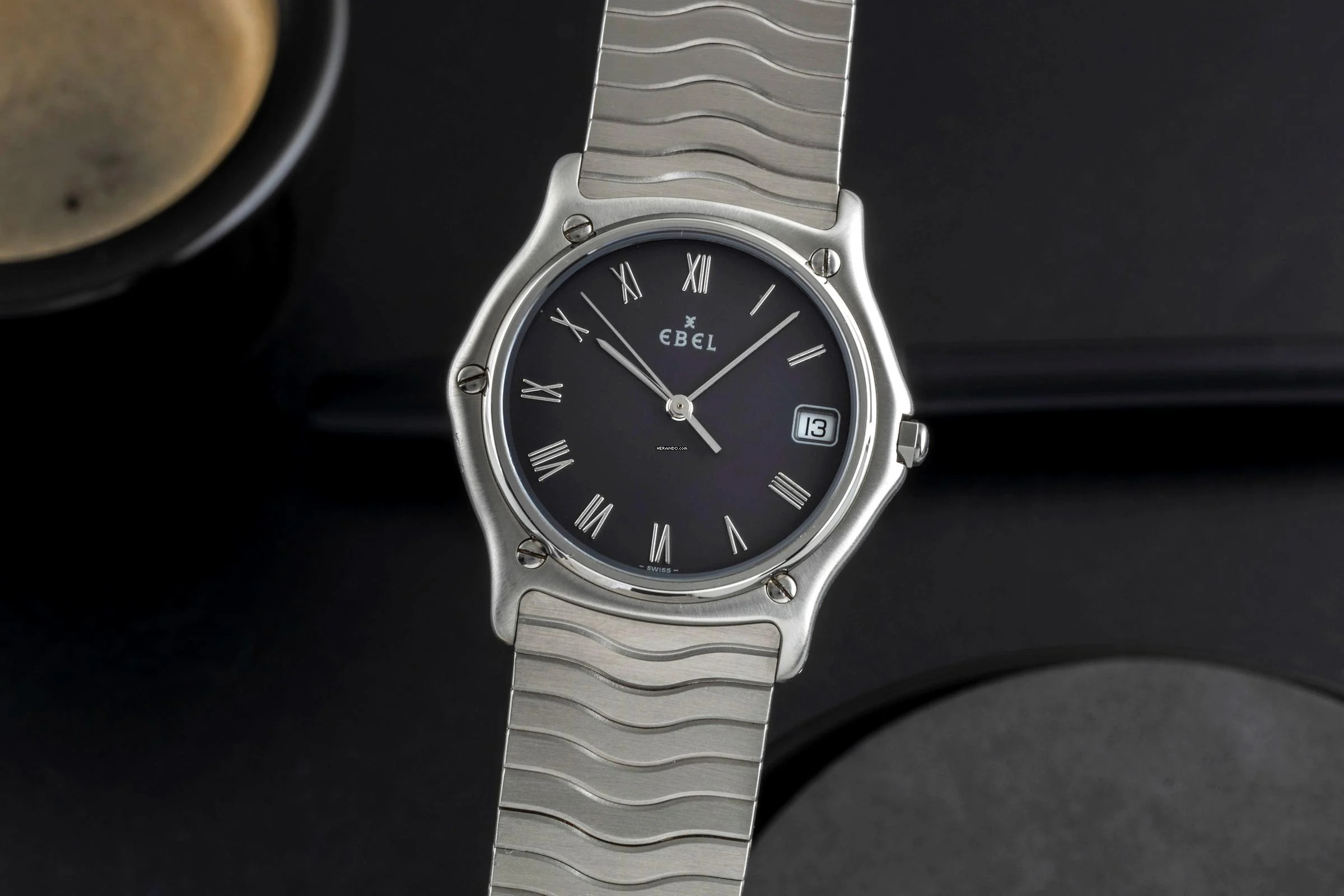  Ebel Sport Classic Sport Stahl Quarz Herrenuhr Ref. E9187141 Papiere 1999 Klassiker 