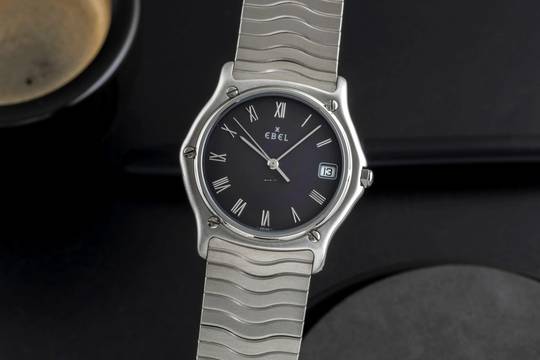  Ebel Sport Classic Sport Stahl Quarz Herrenuhr Ref. E9187141 Papiere 1999 Klassiker 