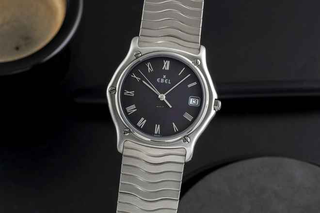  Ebel Sport Classic Sport Stahl Quarz Herrenuhr Ref. E9187141 Papiere 1999 Klassiker 