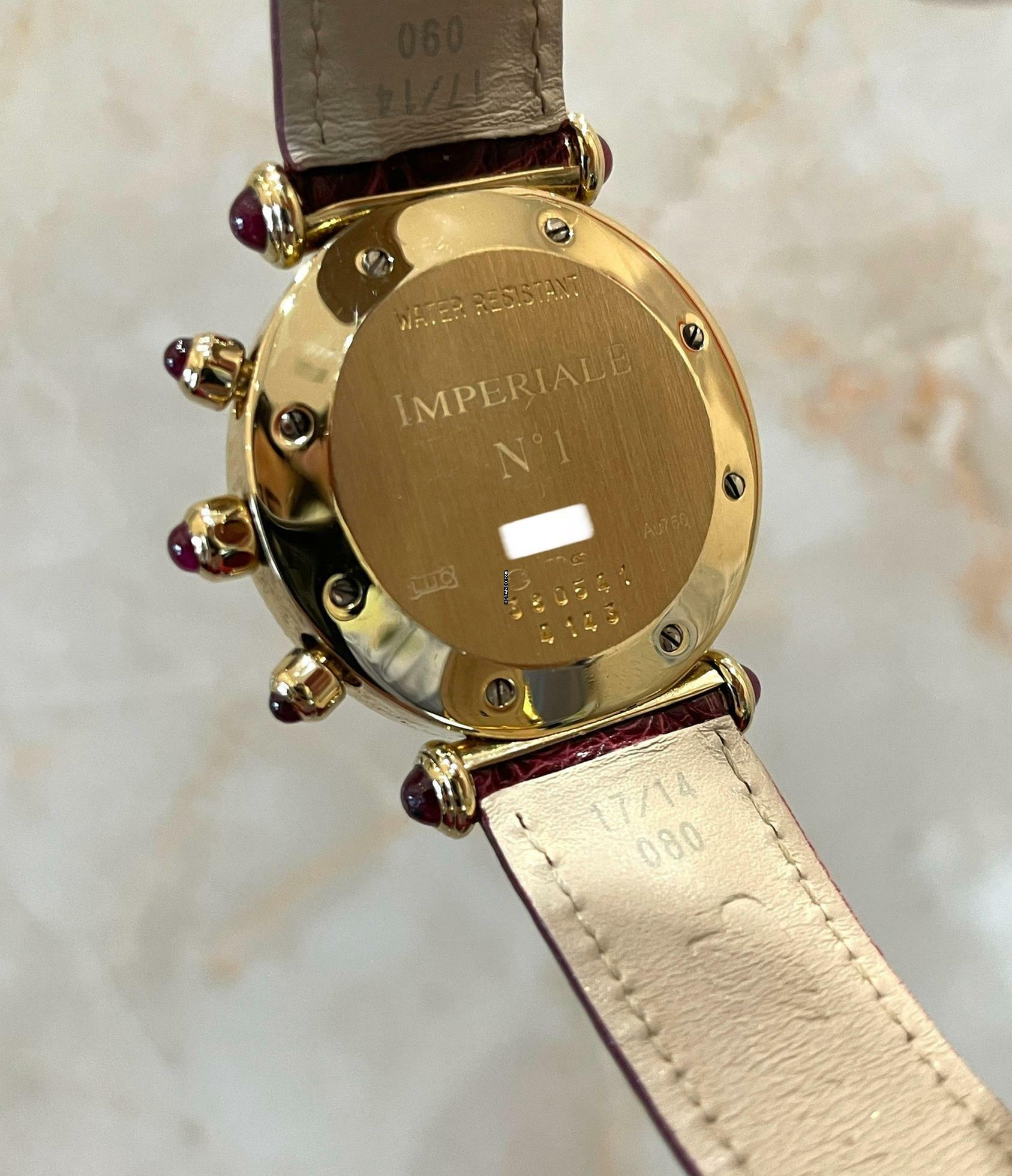 Thumbnail von Chopard Imperiale 18Kt.Yellowgold Ruby/Diamonds Factory Setting Top Condition with box 33mm Quartz rare Piece