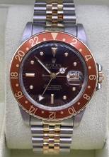 Thumbnail von Rolex GMT-Master ROOTBEER/TIGEREYE (VINTAGE) BROWN NIPPE DIAL Steel/Gold JUBILEE