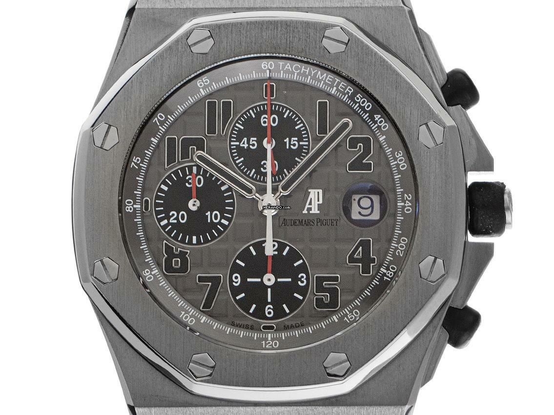  Audemars Piguet Royal Oak Offshore Chronograph Ref.26170TI.OO.1000TI.01 2014 Full Set sehr gut Vintage Royal Oak Offshore Titan 