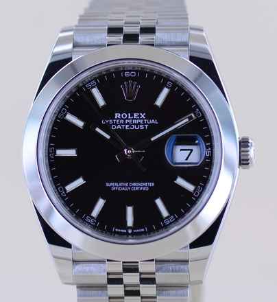  Rolex Datejust 41 black Dial B+P 126300 Jubiléband Top Klassiker 