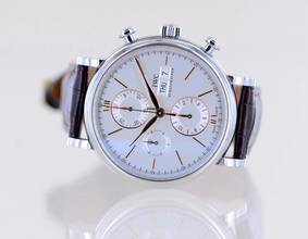 Thumbnail von IWC Portofino Chronograph Golden Hands silver Dial Dresswatch 42mm B+P Top