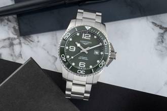 Thumbnail von Longines HydroConquest Hydro Conquest Stahl Automatik Herrenuhr Ref. L3.782.4.06.6 B&P 2020