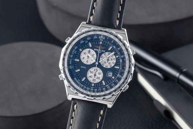  Breitling Jupiter Pilot Navitimer Edelstahl Quarz Herren Ref. 80975 Papiere 1998 