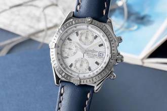 Thumbnail von Breitling Chronomat White Dial Automatik Herrenuhr Ref. A13352 Klassiker