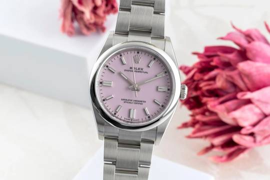  Rolex Oyster Perpetual 36 Candy Pink Stahl Automatik Herrenuhr 126000 B&P 2025 