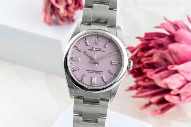  Rolex Oyster Perpetual 36 Candy Pink Stahl Automatik Herrenuhr 126000 B&P 2025 