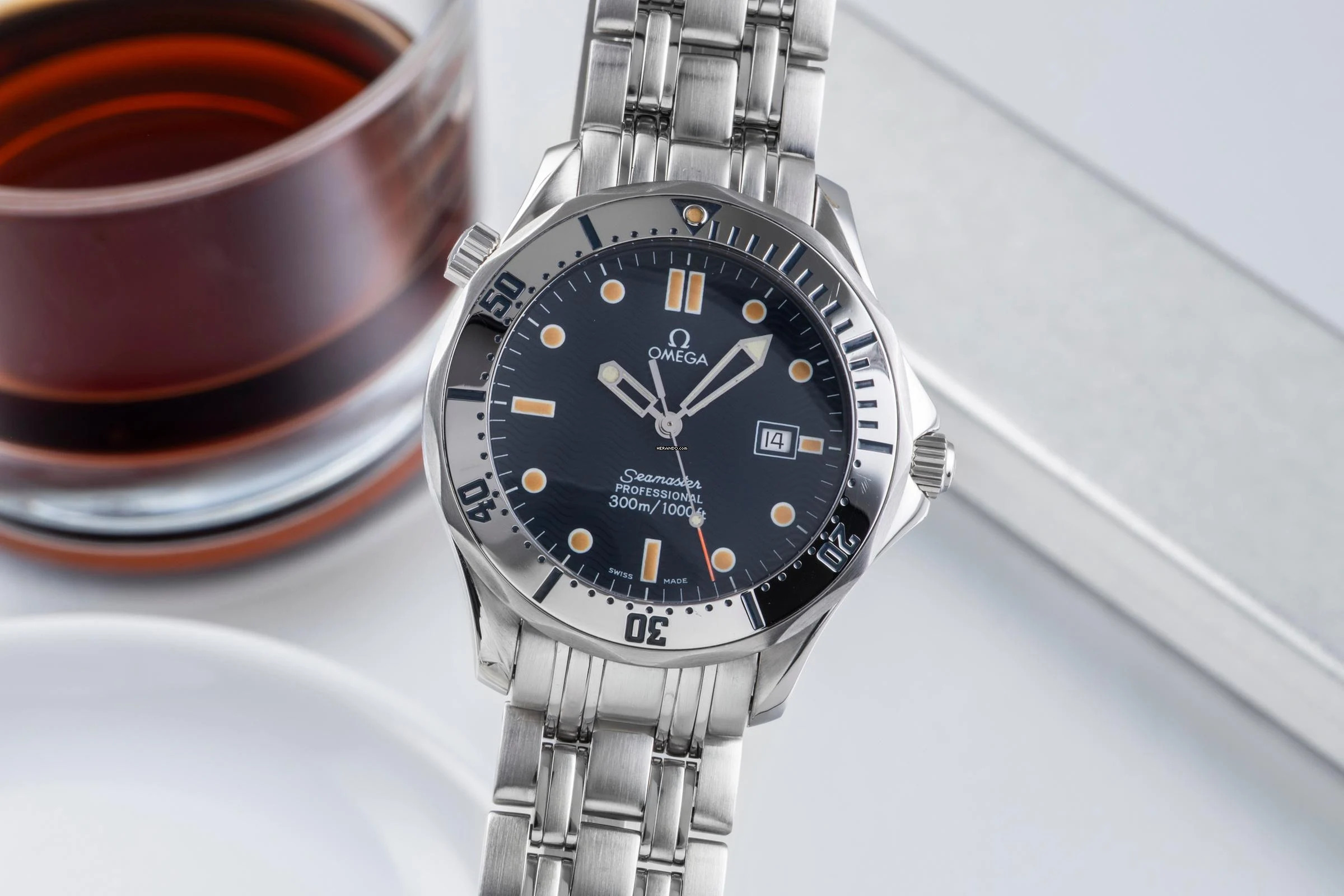  Omega Seamaster Diver 300 M Edelstahl Herrenuhr Datum Saphirglas Ref. 2542.80.00 