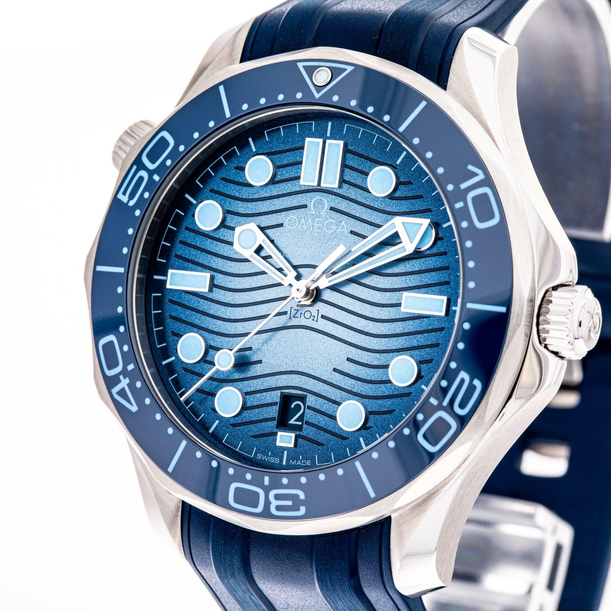  Omega Seamaster Diver 300 M 42 Summer Blue – 210.32.42.20.03.002 – NEW & Unworn – 07/2025 Full 