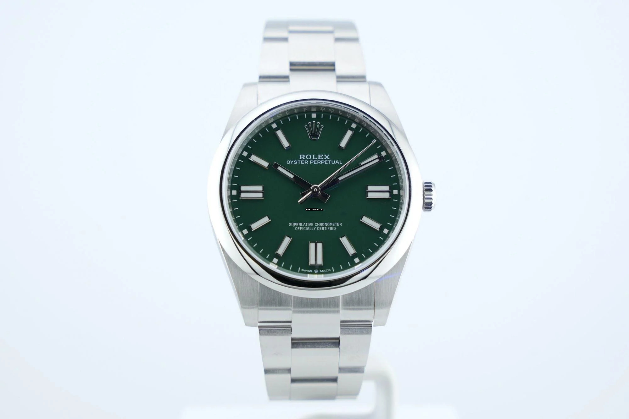  Rolex Oyster Perpetual 41 Green Dial - With Box And Papers - 124300 2022 