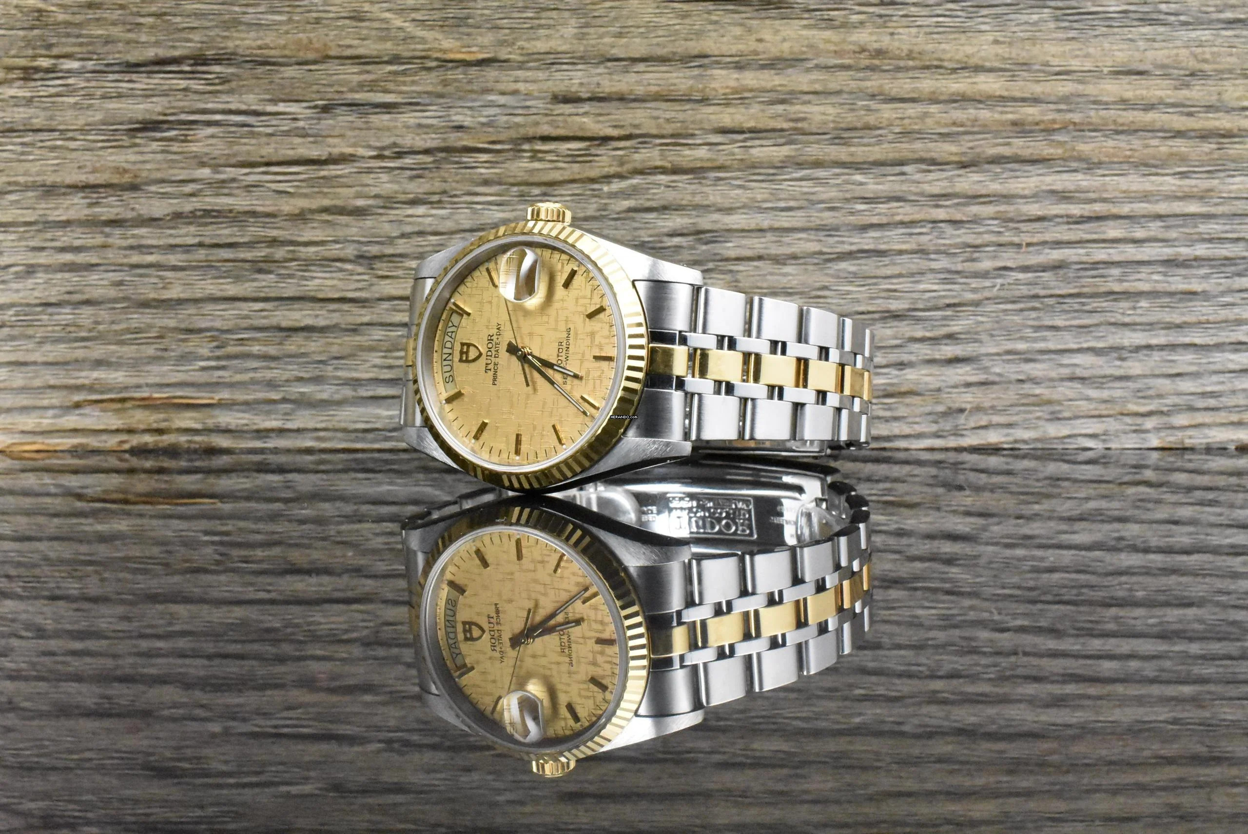  Tudor Prince Date Day 76213 Automatik Stahl / Gold - Linen Dial - Zertifikat 