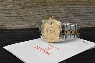 Thumbnail von Tudor Prince Date Day 76213 Automatik Stahl / Gold - Linen Dial - Zertifikat