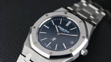 Thumbnail von Audemars Piguet Royal Oak Jumbo Blue Jumbo Extra Thin - like New - Fullset - 04/2016
