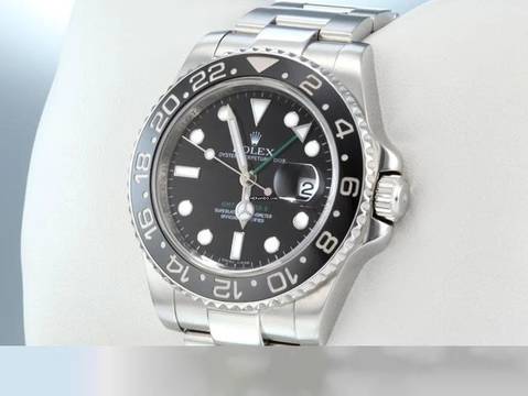  Rolex GMT-Master II 116710ln 2017 Lc100 Edelstahl Automatik Stahl Zweite Zeitzone Stainless Steel Oyster-band Chronometer Black Dial 