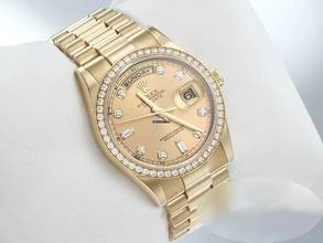 Thumbnail von Rolex Day-Date 36 36mm 118348 2008 Gelbgold 750 Diamanten Automatik 18kt Yellow Gold President-band Chronometer Oyster