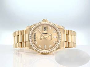 Thumbnail von Rolex Day-Date 36 36mm 118348 2008 Gelbgold 750 Diamanten Automatik 18kt Yellow Gold President-band Chronometer Oyster