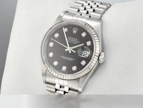 Thumbnail von Rolex Datejust 36 36mm 16234 2004 Stahl Weissgold 750 Diamanten Automatik Stainless Steel 18kt White Gold Jubilé-band Chronometer Oyster Black Dial