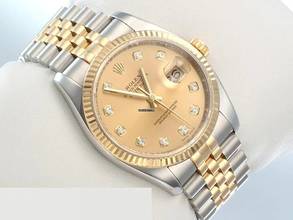 Thumbnail von Rolex Datejust 36 36mm 116233 2011 Diamanten Stahl Gelbgold 750 Automatik