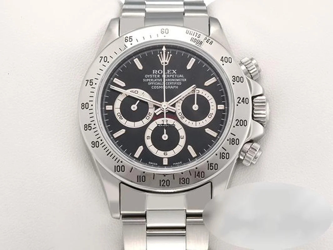 Rolex Daytona 16520 Zenith Edelstahl 1993 Chronograph Automatik Stahl Chrono Stainless Steel Oyster-band Chronometer Black Dial