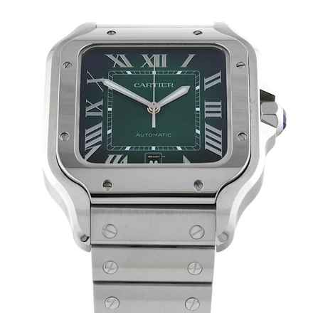  Cartier Santos de Cartier Green Dial Ref.WSSA0062 