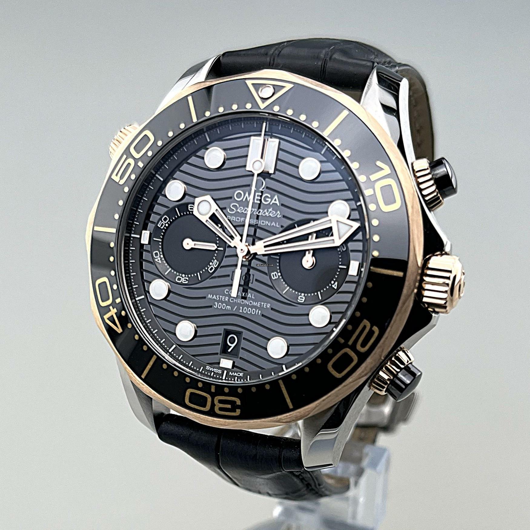 Thumbnail von Omega Seamaster Diver 300 M Professional Diver am Original Omega Lederarmband mit Faltschließe neuwertig Full Set zzgl. Omega Kautschukarmband mit Dornschließe neu