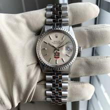 Thumbnail von Rolex Datejust 36 16030 Military by UAE Quraysh Hawk dial Full Set 1982 Full Set