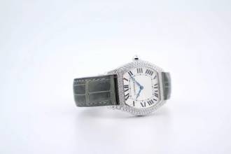 Thumbnail von Cartier Tortue White Gold Grand Model XL Factory Diamonds - With Box And Papers - 2497 2001